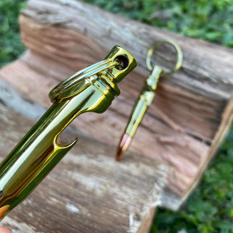 Kit 2 Chaveiros Munição | Com abridor de garrafa