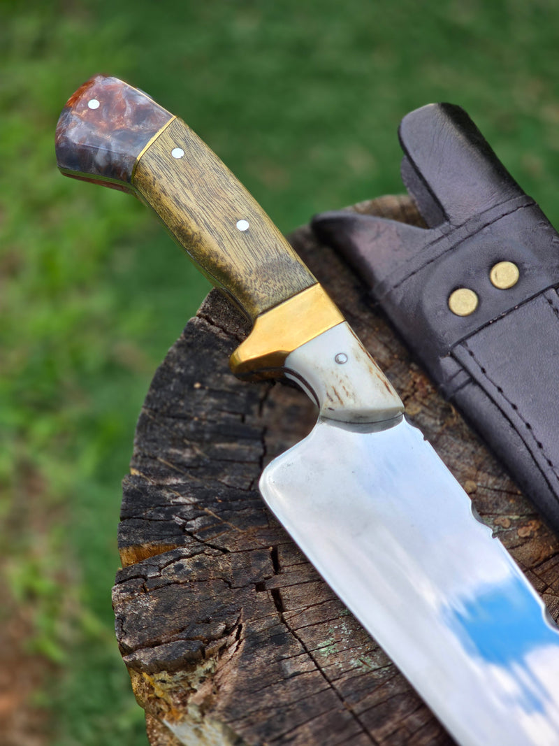 Dupla Pegada - Osso, Madeira e Resina